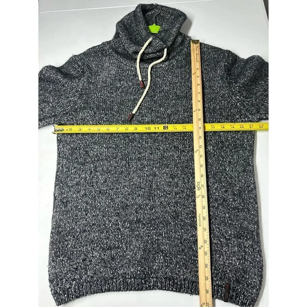Cinque Men’s Wool Blend Sweater Turtleneck Black White Size M See Description